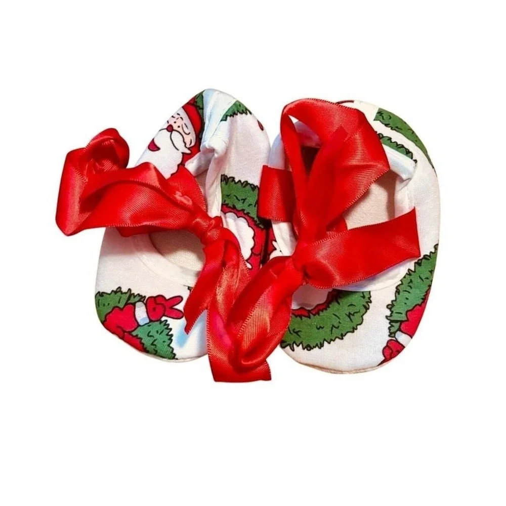 My First Christmas Outfit Baby Girl 0-6M Red Green Good Tutu Set
